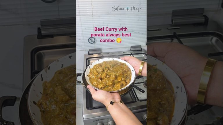 Beef Curry with Porata always best combo💯😋💯Must try recipe🙌#dubai#tamil#beefrecipe#simplemaking#beef