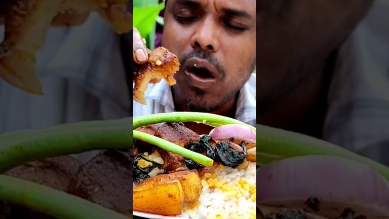 spicy pork dry fry white Rice #cookingshow #mukbang