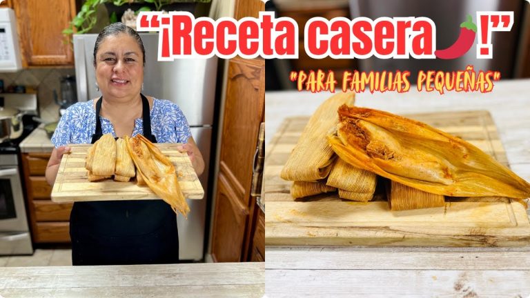 Tamales de puerco en chile rojo ¡Faciles y perfectos para pocas personas!