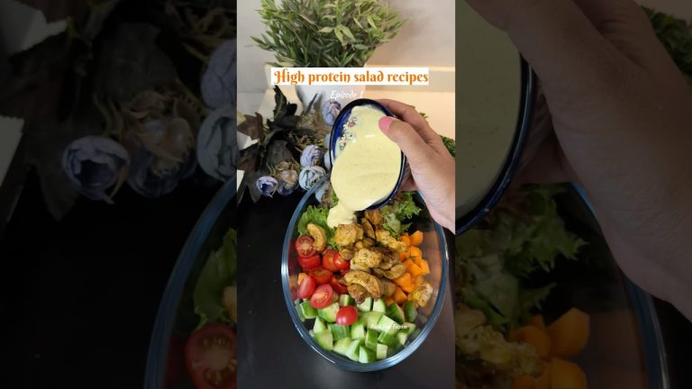 Spicy chicken salad recipe packed with protein and fiber ✨