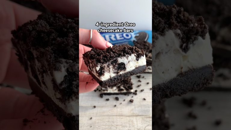4-ingredient Oreo cheesecake bars