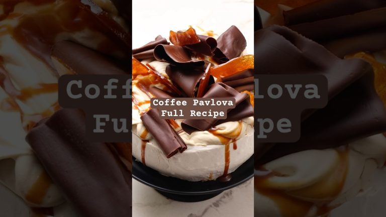 The BEST Coffee Pavlova Recipe! #dessert