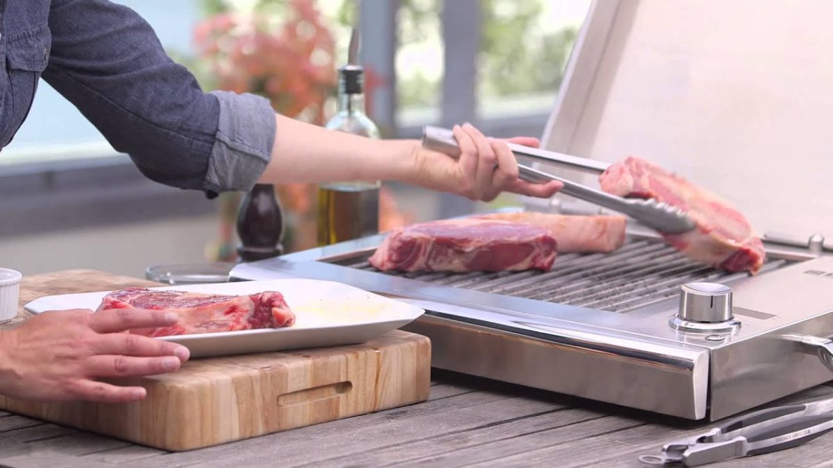 Steak & Asparagus on the Lynx Downtown Electric Grill | Williams-Sonoma