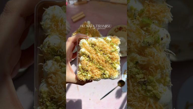 No bake Kunafa tiramisu for Eid | Eid desserts | Eid recipes #kunafarecipe #eidrecipes