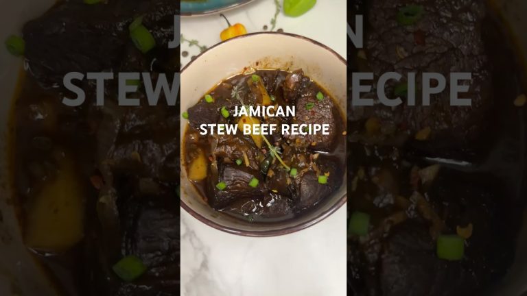 Jamaican Stew Beef rich, tender, and full of bold Caribbean flavors! Would you try this for dinner?