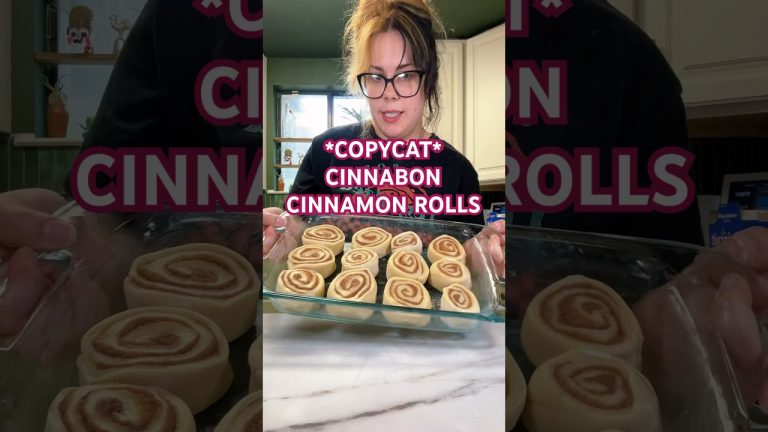 COPYCAT Cinnabon Cinnamon Rolls | MAZERLAZER #copycatrecipes #recipe #shortsviral