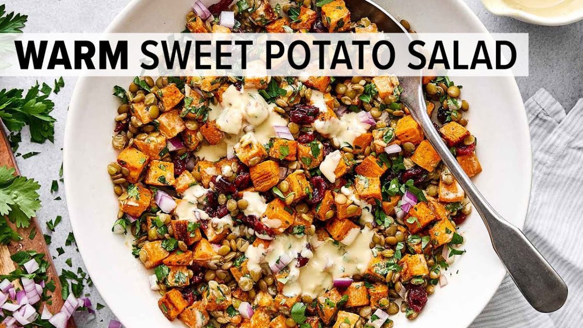 SWEET POTATO SALAD | I'm obsessed with this healthy fall salad recipe!
