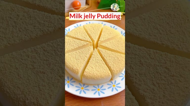 Children's favorite healthy milk jelly pudding recipe l without egg no gelatin Home made pudding