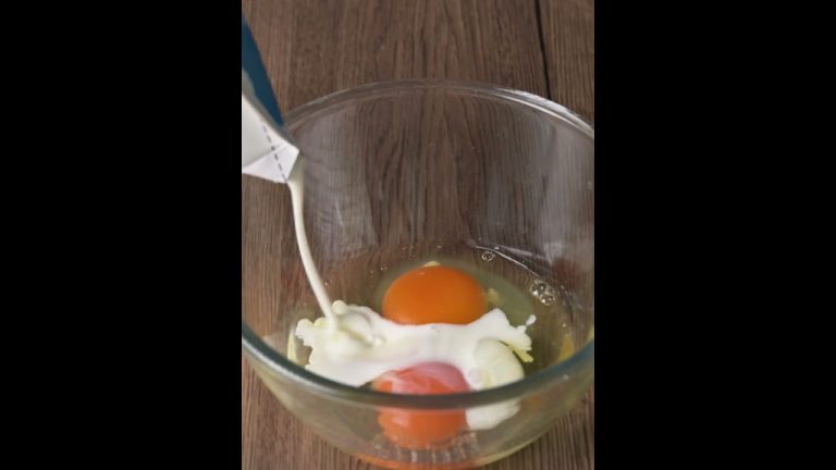 Banana Milk Egg Cake：Super healthy dessert, only 3 ingredients are needed #cooking #recipe #asmr