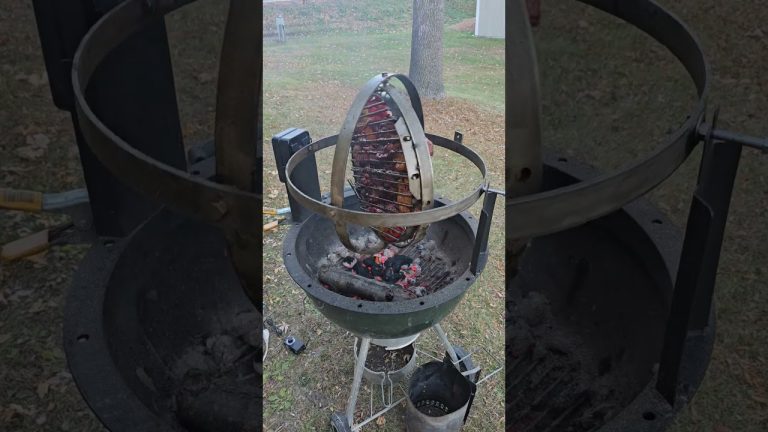 Dancing Rotisserie Weber Kettle Grill  Upgrade #charcoalgrill #bbq  #outdoorcooking