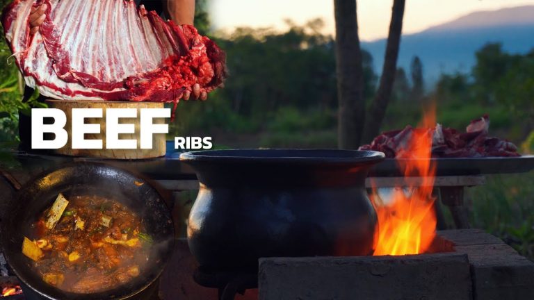 Nungbi Beef Ribs Recipe Northeast Style | Beef Thongba | Countryside Cooking