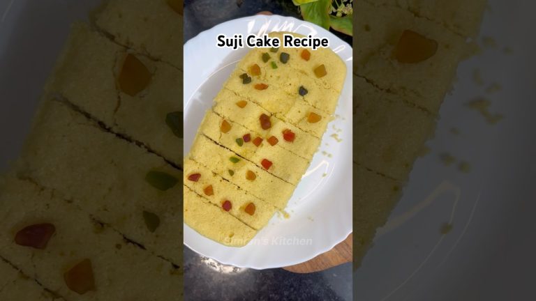 Trending Suji Cake Recipe | Soft Rava Cake | Eggless Suji Cake #shorts #cake