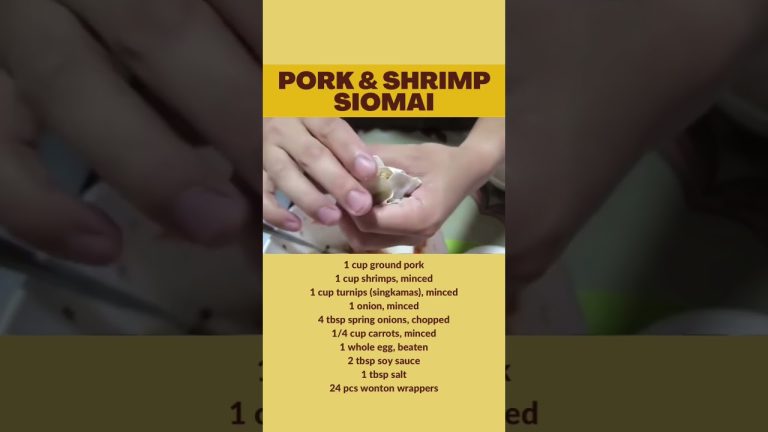 Easy Pork & Shrimp Siomai recipe! #siomai