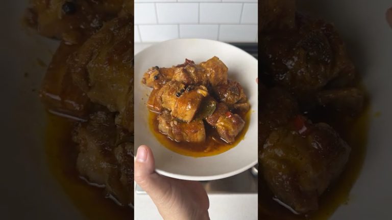 Adobong Pula | Red Adobo Pork Belly with Atsuete #shorts