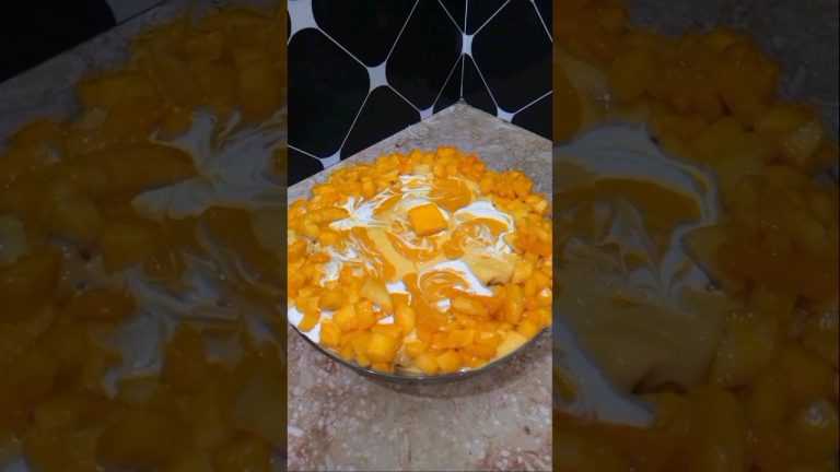 3 ingredients yummy mango 🥭 dessert recipe || creamy mango delight || #youtubeshorts #shorts