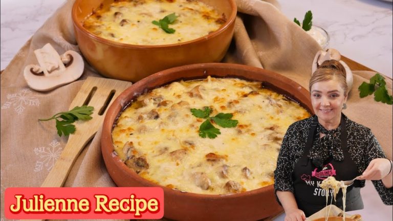 🫕 არომატული ჟულიენი სუფრისთვის | Beef & Mushroom Julienne Recipe / Apolines cuisine