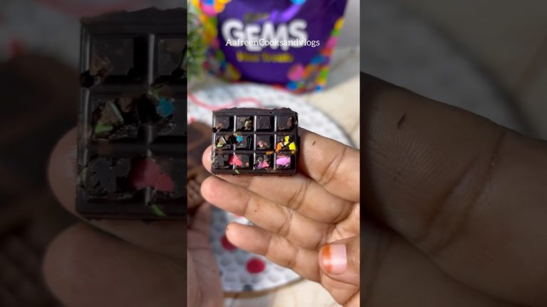 Chocolate with Gems ki recipe #shorts #viral #food #chocolate #youtubeshorts #shortsfeed