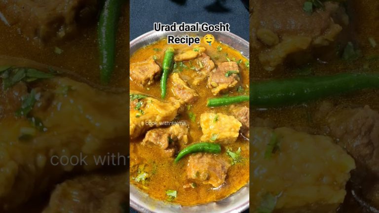 Spicy 🔥 Urad Daal Gosht Recipe #food #recipe#youtubeshorts#cooking #easyrecipe#shortsfeed #ytshorts