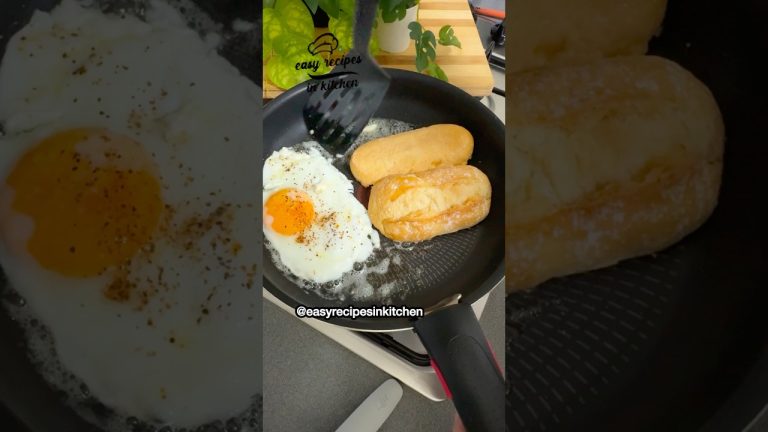 5 Min Egg Toast – Crispy One Pan Egg Toast #asmr #easyrecipe #breakfast