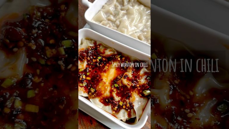 Spicy wonton in chili oil 🥟#spicyfood #quickrecipe #chinesefood #easyrecipe #quickrecipe