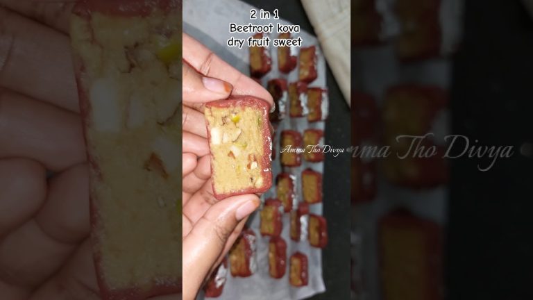 కొత్తగా బీట్రూట్ తో స్వీట్ రెసిపీ బీట్రూట్ కోవా డ్రై ఫ్రూట్స్ స్వీట్ 😋 Homemade easy & simple recipe