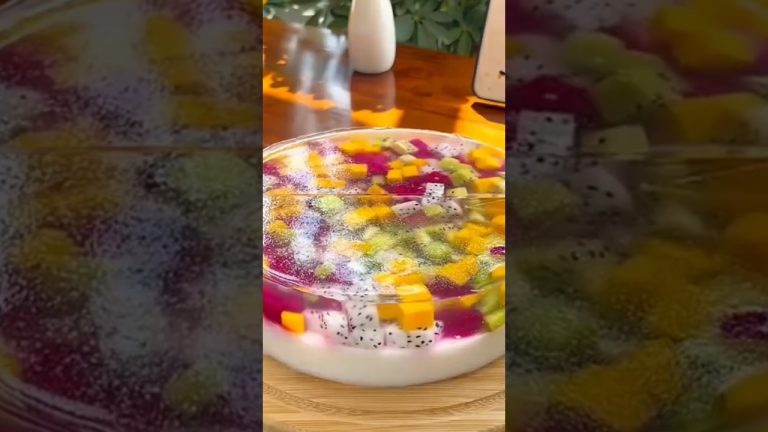 Furits jelly pudding recipe 🥰🥰#youtubeshorts #shorts #dessert #food #jellypudding