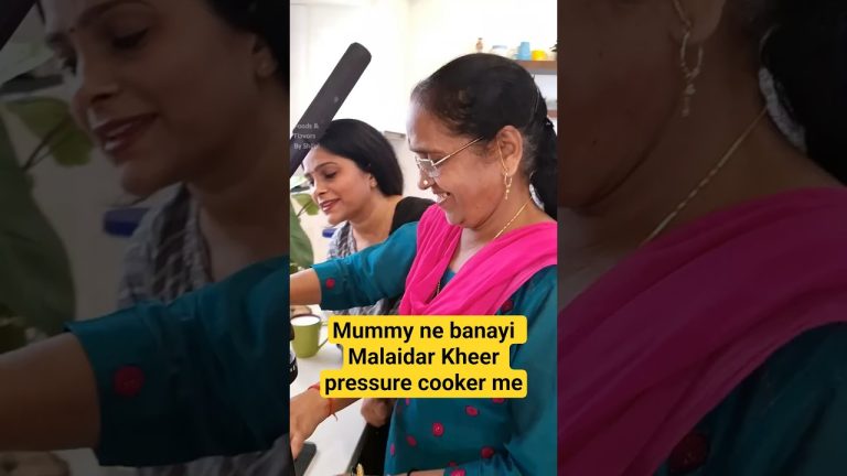 Pressure cooker me Mummy ne banayi super quick kheer 😋 Thick & creamy bina cream ke | Recipe Shorts