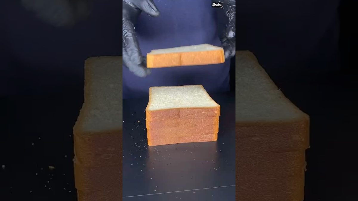 Crispy Bread Bites ASMR // #shorts #bread #asmr #shortsfeed #food