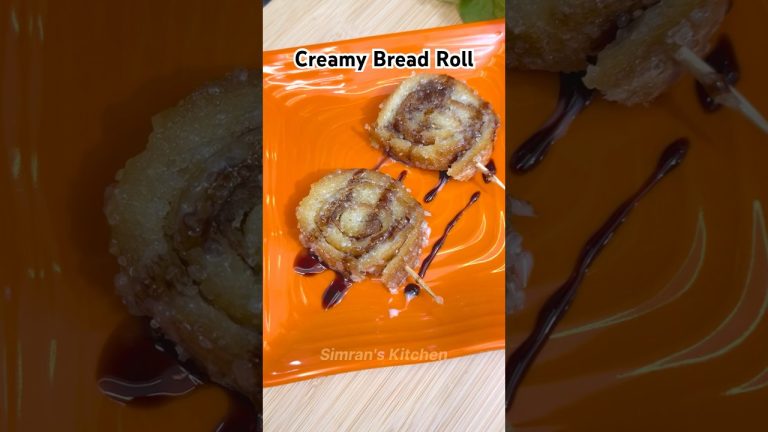 Creamy Bread Roll😍 | 5 Minute Snack Recipe | Kids Favourite Snack #shorts #snack