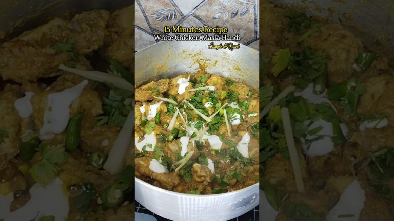 white chicken masala #food #recipe #pastatime #cooking #chickenrecipe #pakistanifood  #dinnerrecipe