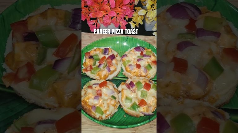 Paneer Pizza Toast #Paneer Bread Pizza🍕 #cooking #recipe #shorts