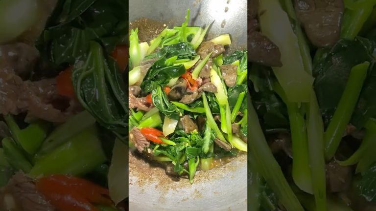 Stir-Fried Beef & Liver with Fresh Greens | Simple and Delicious Asian Recipe #viral #shorts #food