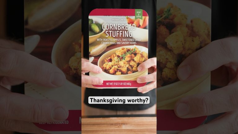 Trader Joe’s Holiday Taste Test: Cornbread Stuffing & Vanilla Bean Whipped Sweet Potatoes!