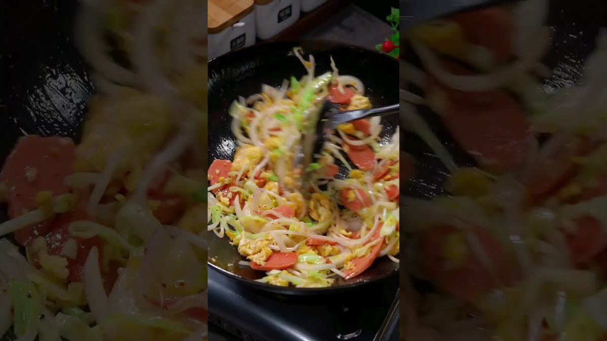 Stir-fried instant noodles, simple and delicious  #recipe #cooking