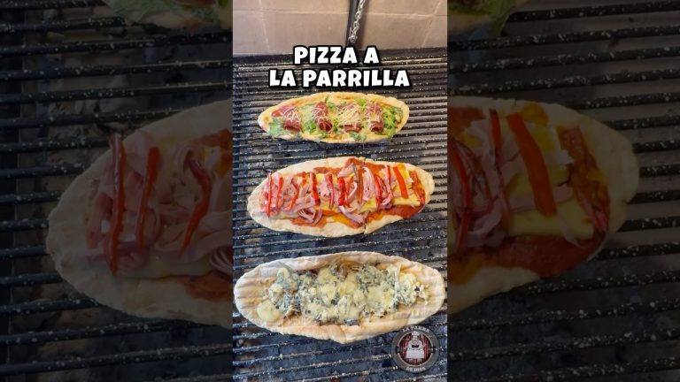 PIZZA A LA PARRILLA 🍕 #argentina #pizza #parrilla