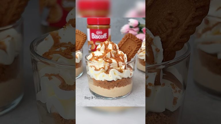 3 Ingredient Lotus Biscoff Dessert Cups in 5 minutes! Easy and Yummy!