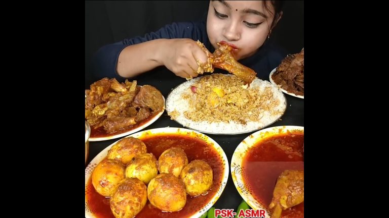 ASMR: EATING SPICY MUTTON CURRY🔥 BASMATI RICE || #shorts #mukbangn#asmreating #mukbangasmr #asmr