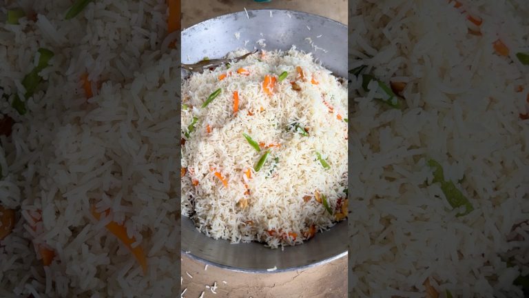 Homemade Fried Rice Recipe | Quick & Easy #recipe #villagefood #shorts #cooking