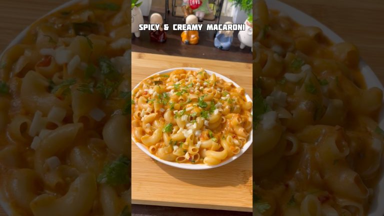 Spicy and creamy macaroni recipe #shorts #recipe #macaroni #pasta #trending #viral #shortvideo #food