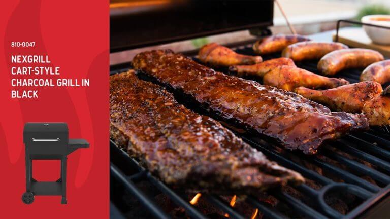 Cart-Style Charcoal Grill in Black (810-0047)