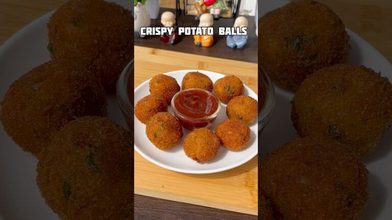 Trending recipe of crispy potato balls #shorts #recipe #potato #snacks #viral #shortsfeed #trending