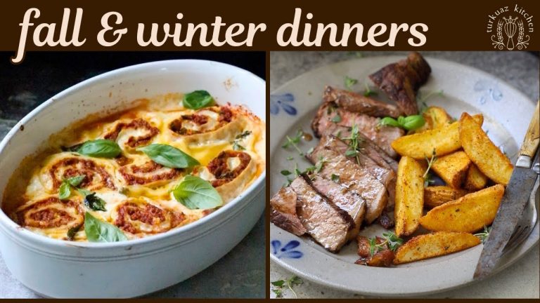 Fall & Winter Dinner Recipes (Rolled Lasagna & Steak and Potato Wedges)