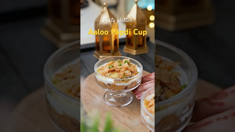 Easy Diwali party snack idea  | Aaloo Papdi Chaat Cups | Indian Recipe #recipe #partyfood