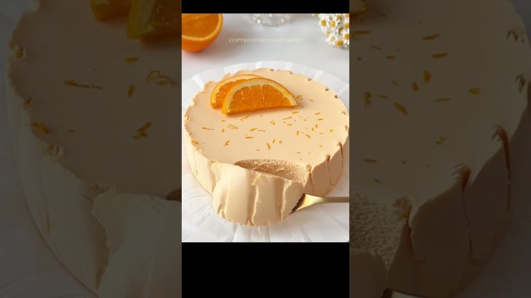 Orange Bavarois #youtubeshorts #food #baking #cheesecake #dessertrecipes #orange #shortvideo