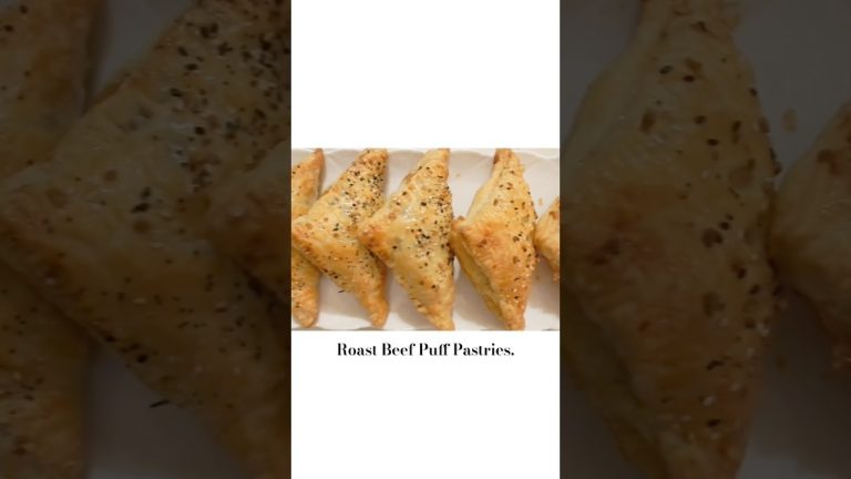 Roast Beef Puff Pastries. #food #cooking #meat #recipe #recipeoftheday #beefrecipes