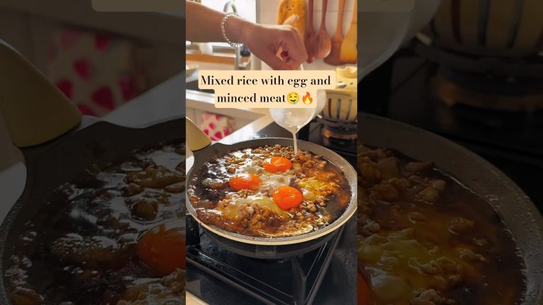 Egg and minced meat mixed rice🍚🍳🤤simple and delicious!#shorts #cooking #delicious #food #recipe