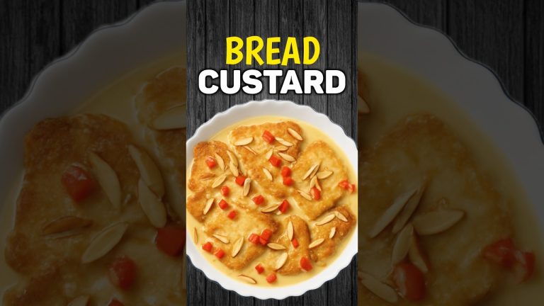 5 Minute Bread Custard Recipe | Instant Dessert | Easy Sweet Dish