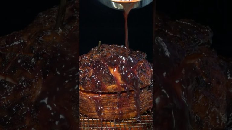 🔥🍒 Smoked Cherry Bourbon Glazed Ham | Bear Mountain BBQ Maple Bourbon Pecan Pellets 🔥