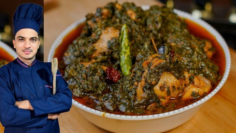 Authentic Dhaba Style Palak Chicken Recipe|Palak Chicken Gravy |Chef M Afzal|