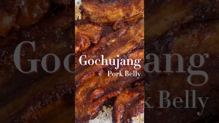 Spicy pork belly air fryer #porkbulgogi #gochujang #koreanfood